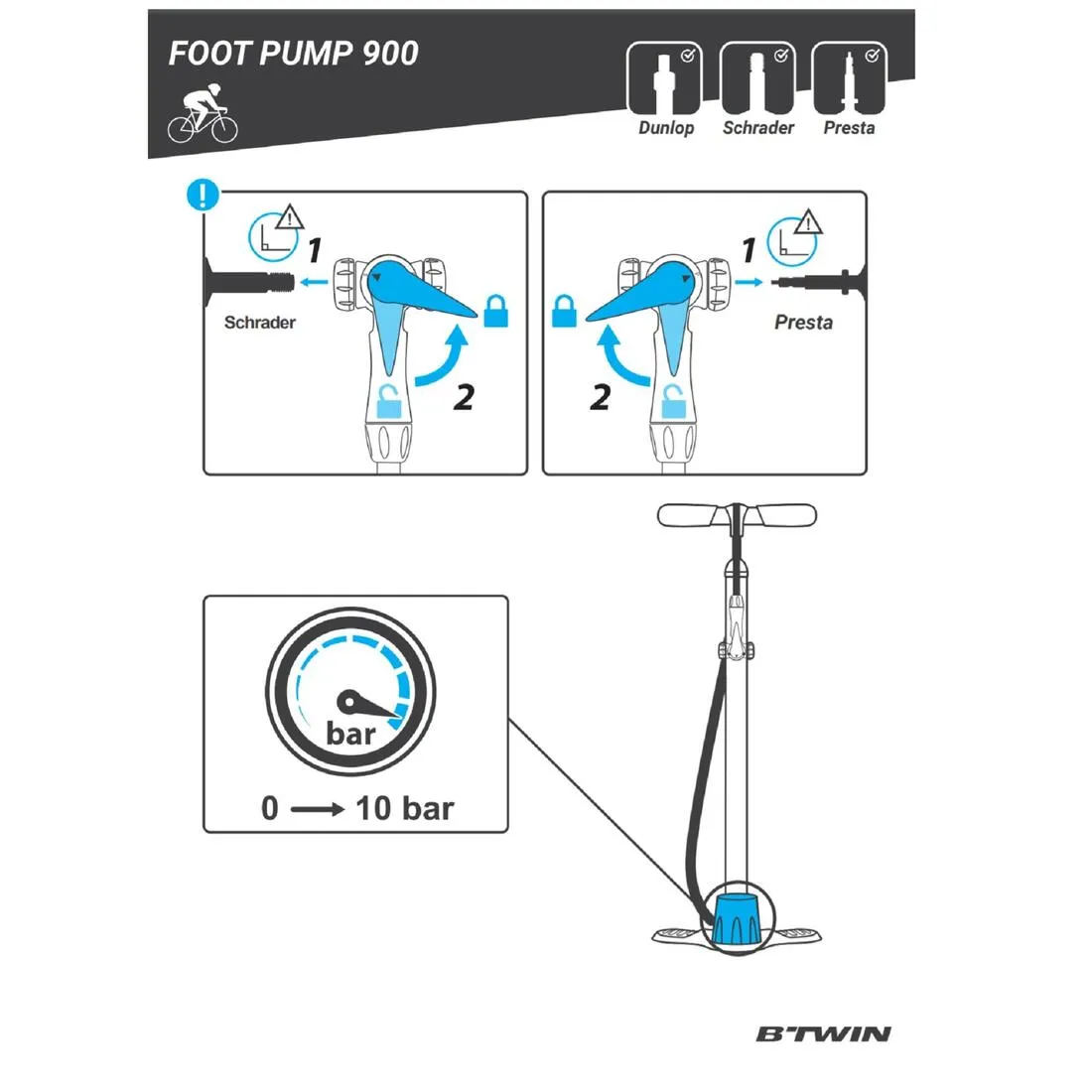 Bike Floor Pump 900
