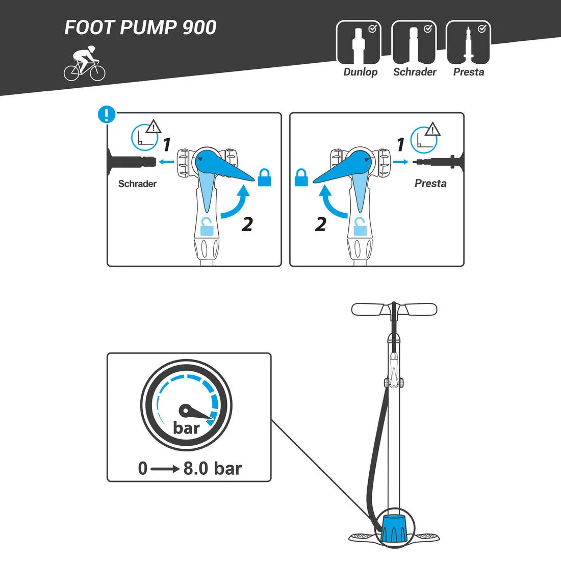 Bike Floor Pump 900