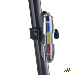 Bike Light - High Viz Red White Blue rechargeable Bike Light