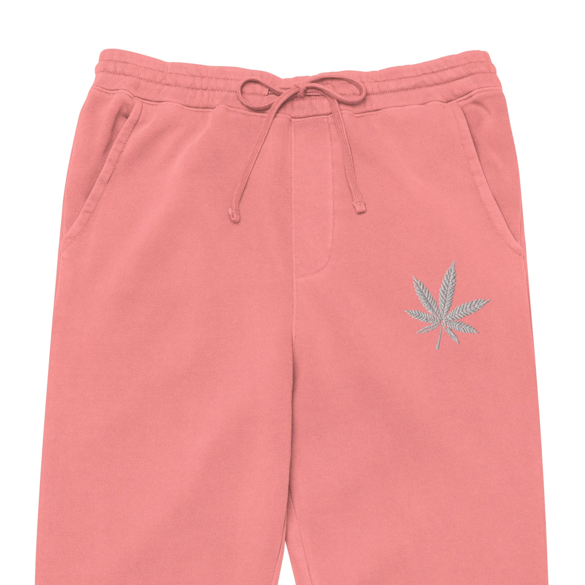 Black and White Leaf Unisex Sweatpants