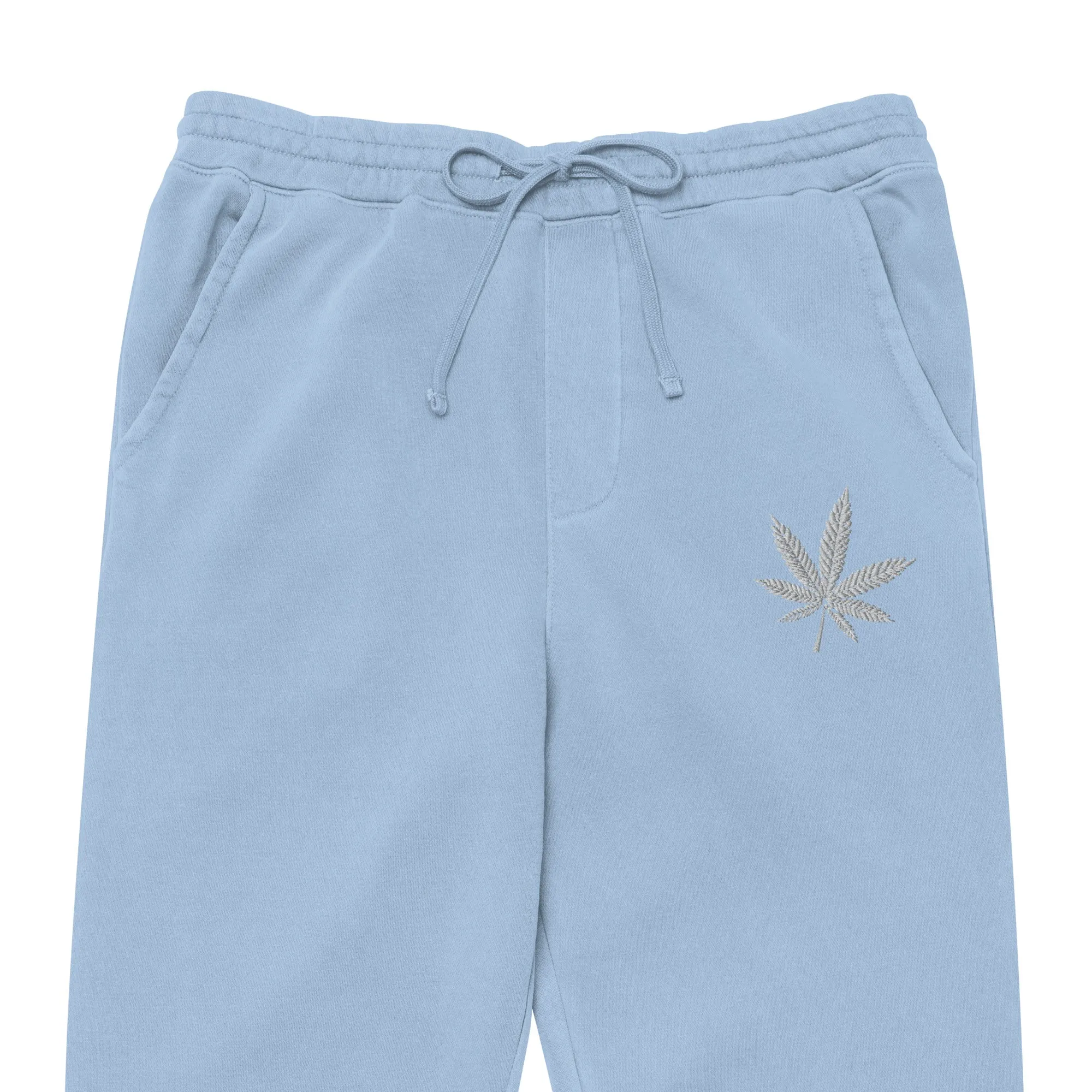 Black and White Leaf Unisex Sweatpants