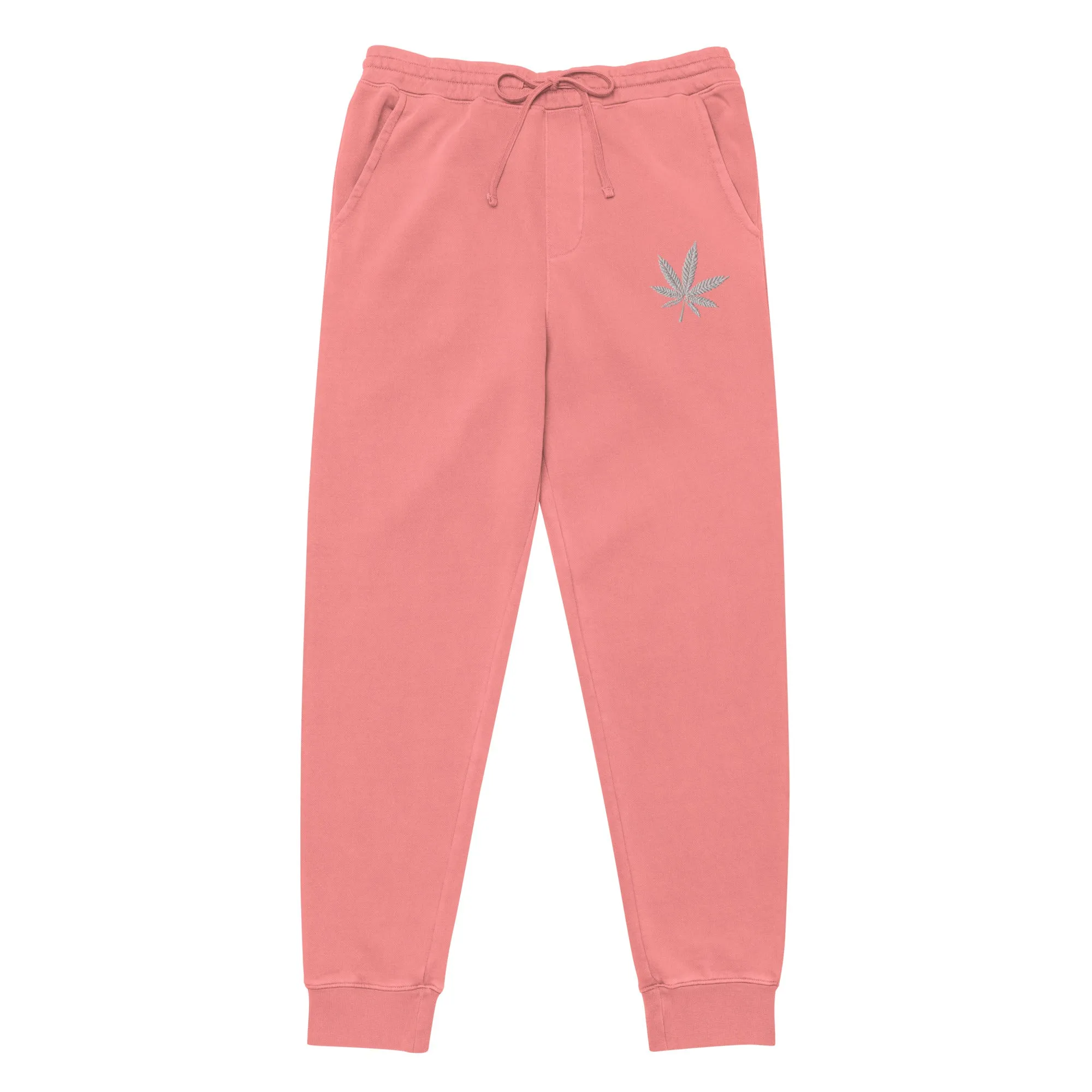 Black and White Leaf Unisex Sweatpants