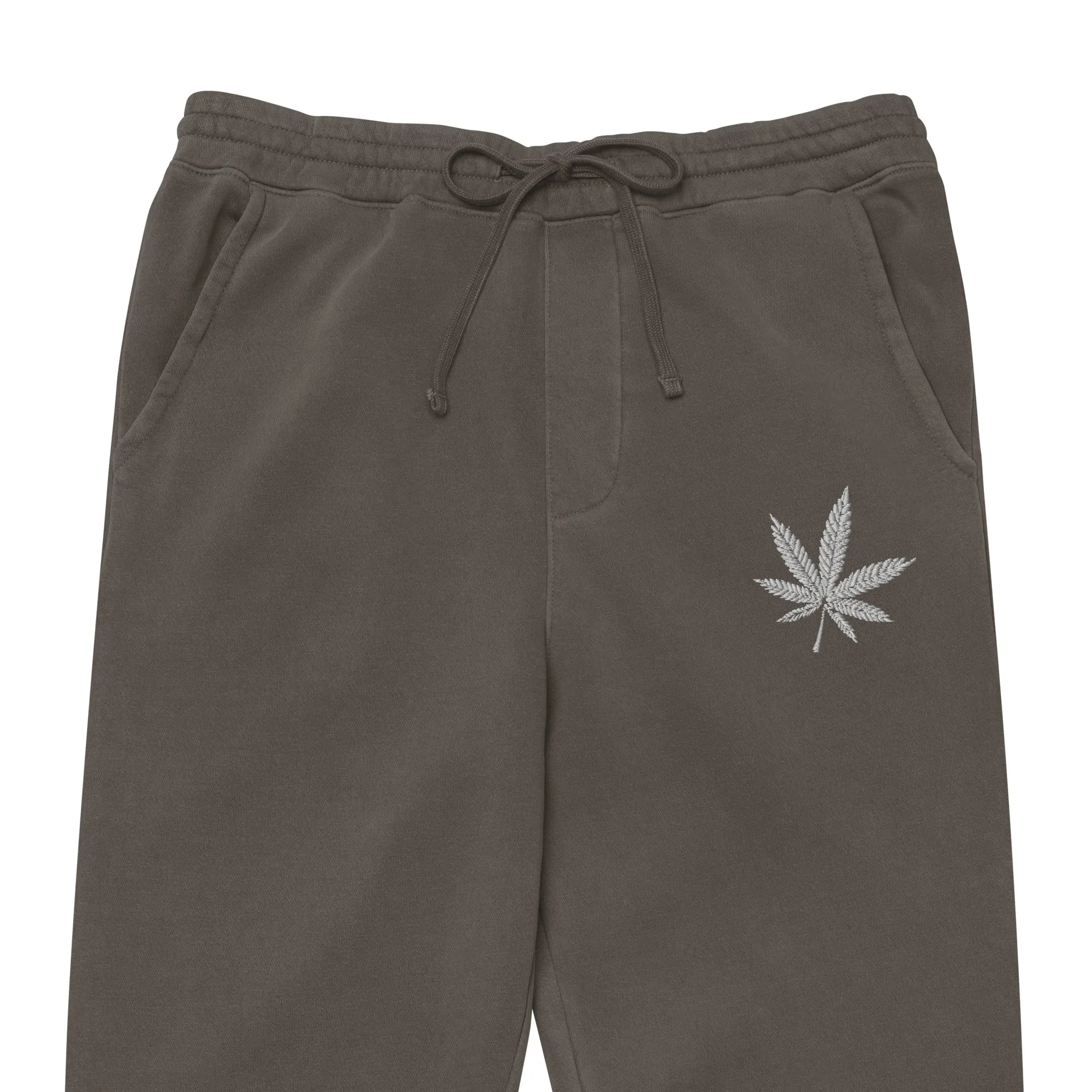 Black and White Leaf Unisex Sweatpants