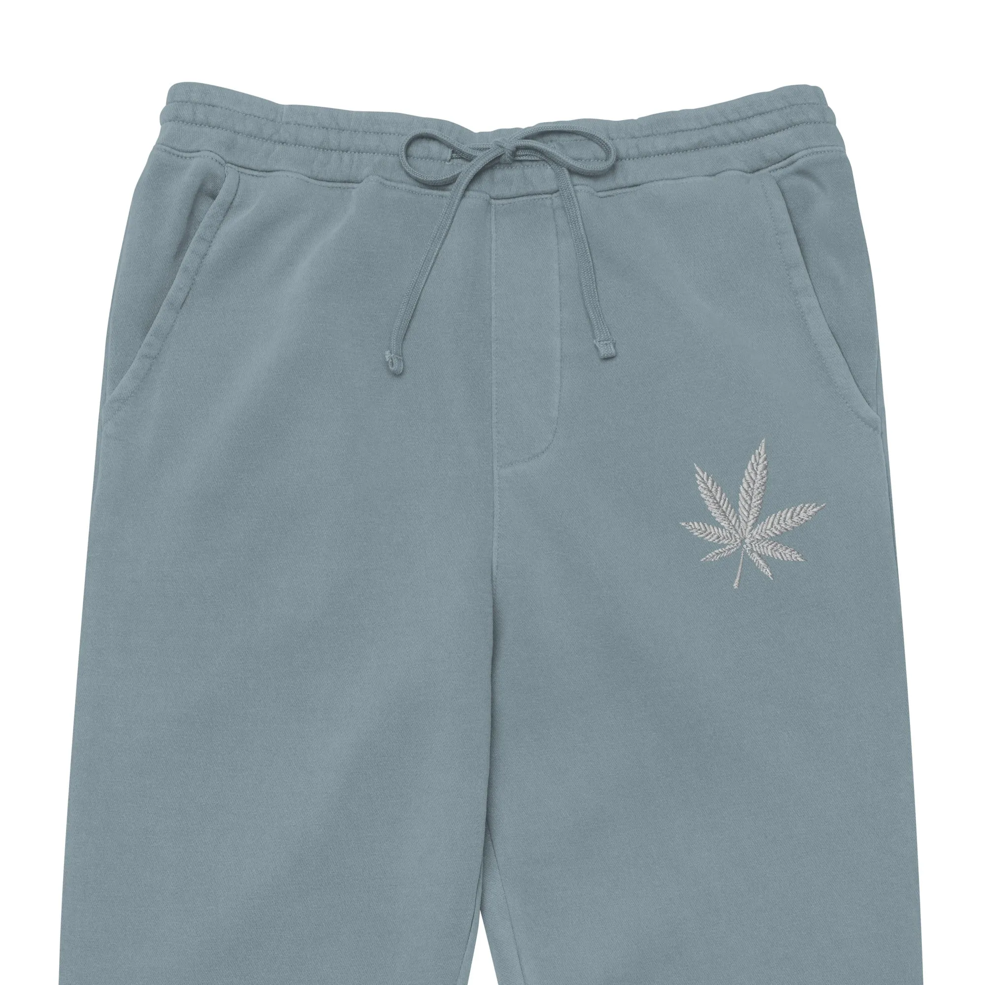 Black and White Leaf Unisex Sweatpants