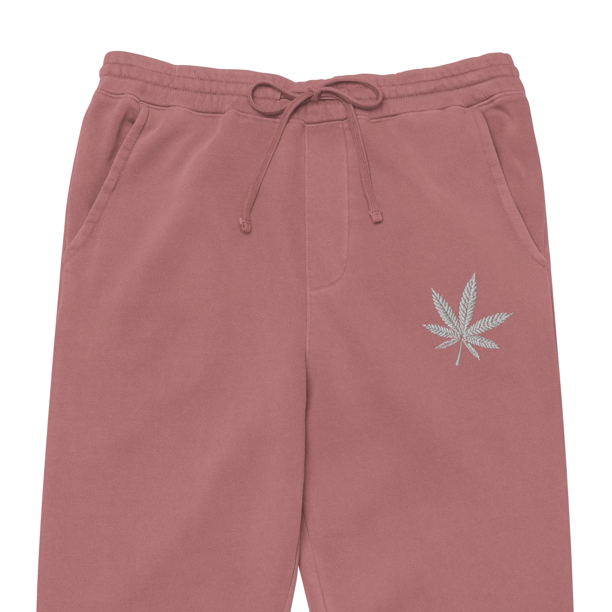 Black and White Leaf Unisex Sweatpants