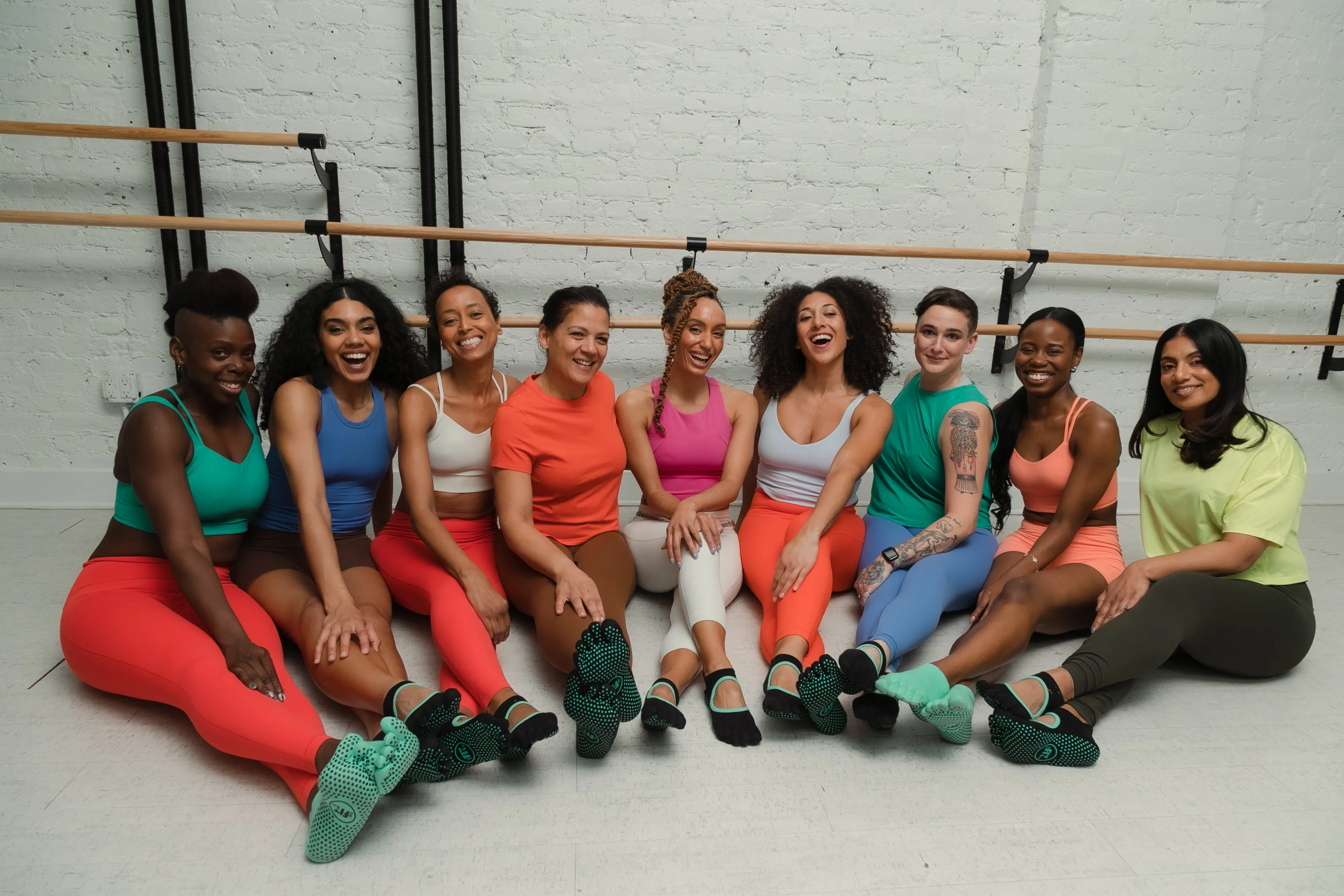 Black Ballerina Grip Pilates Toe Socks