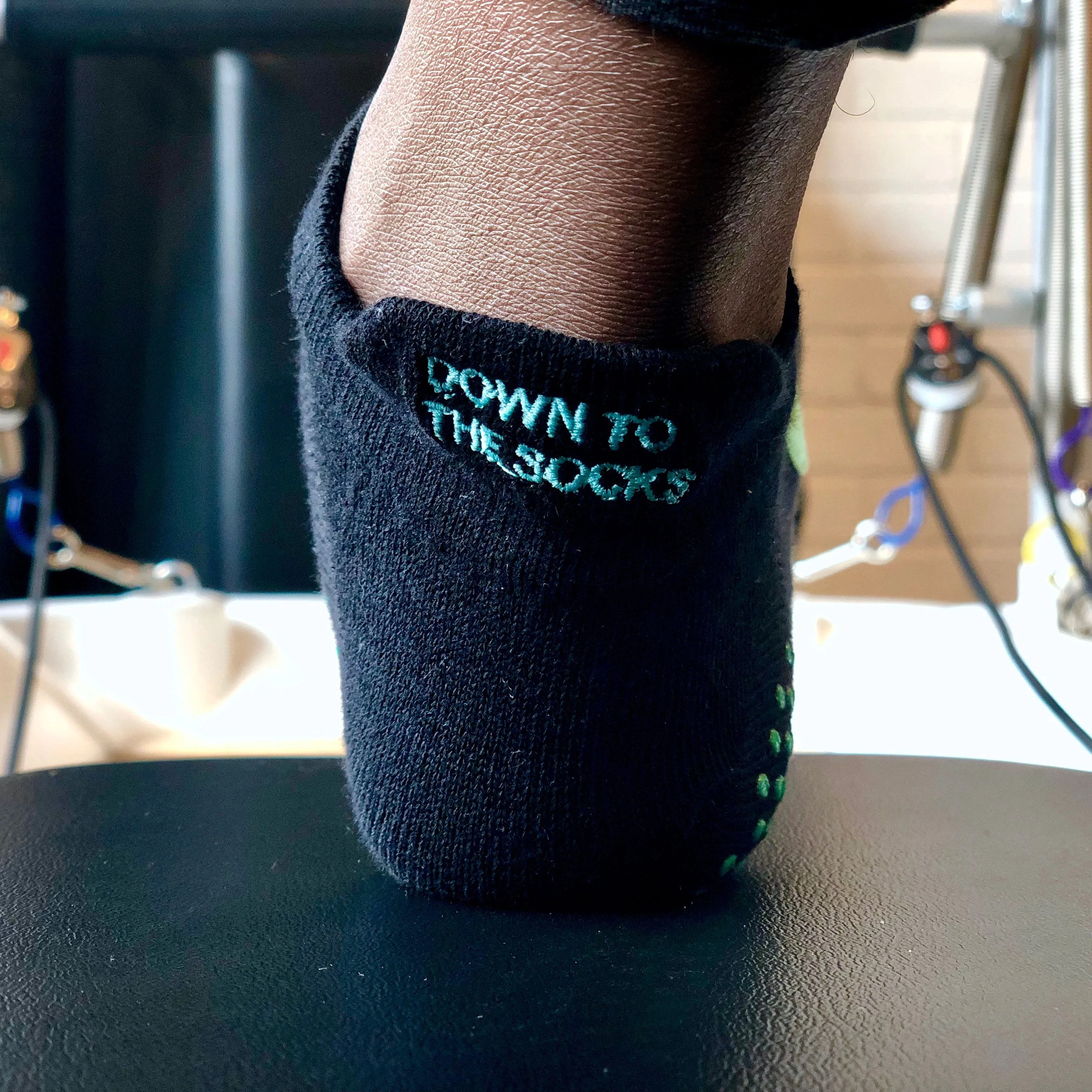 Black Ballerina Grip Pilates Toe Socks