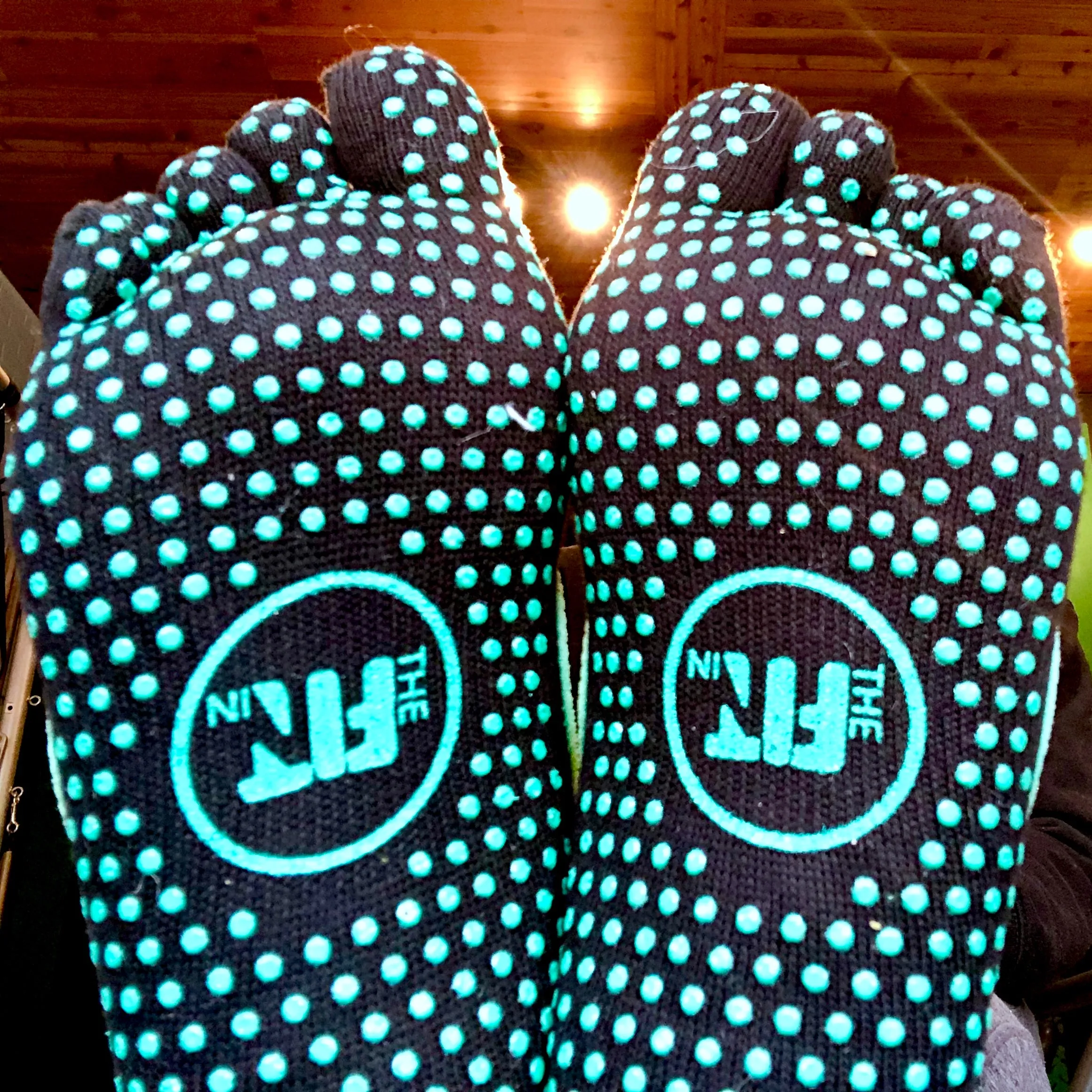 Black Ballerina Grip Pilates Toe Socks
