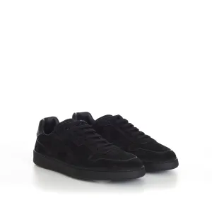 Black Suede Low Top Round Toe Sneakers