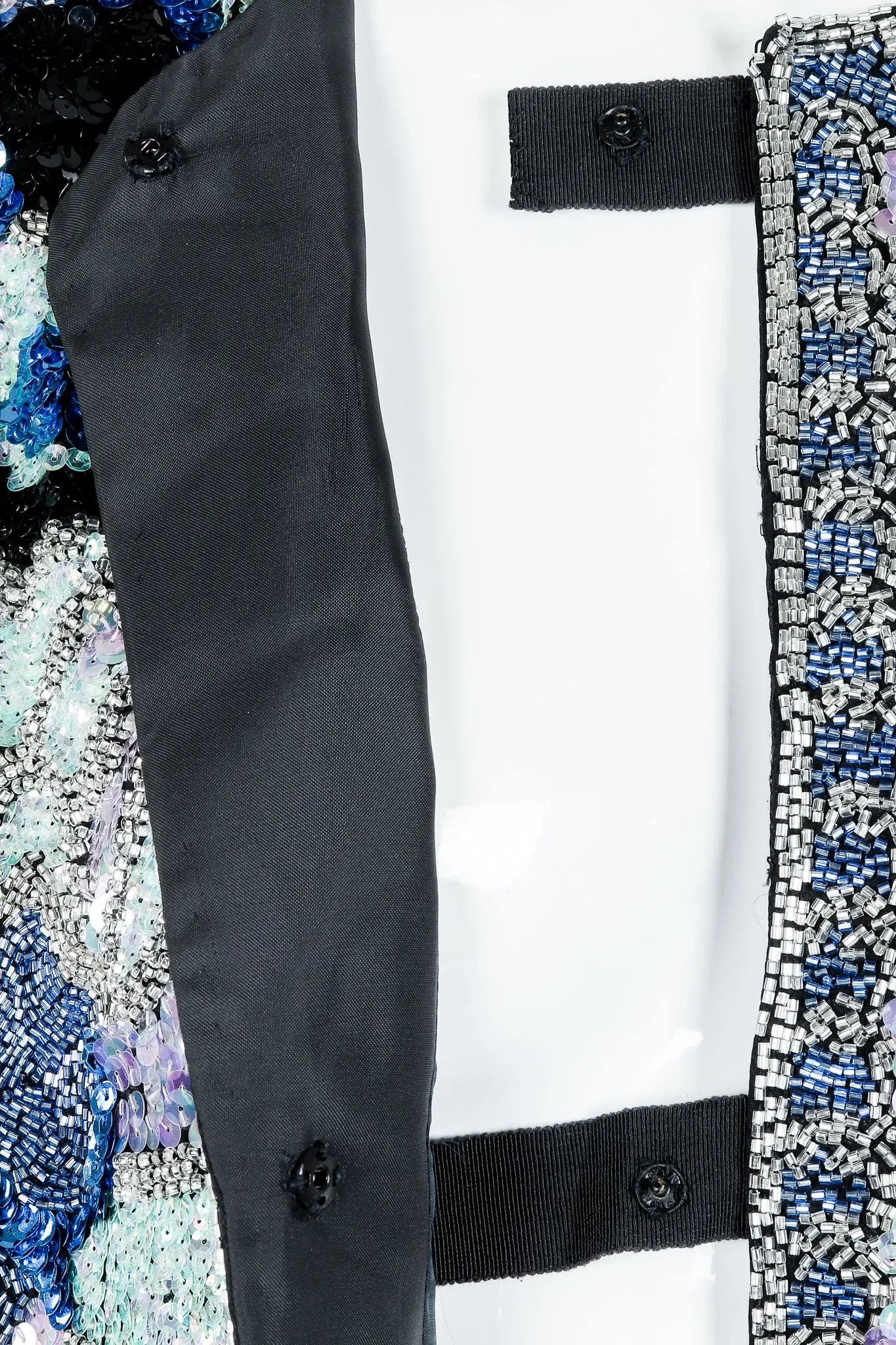 Black Tie Sequined Mosaic Jacket