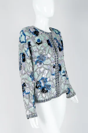 Black Tie Sequined Mosaic Jacket