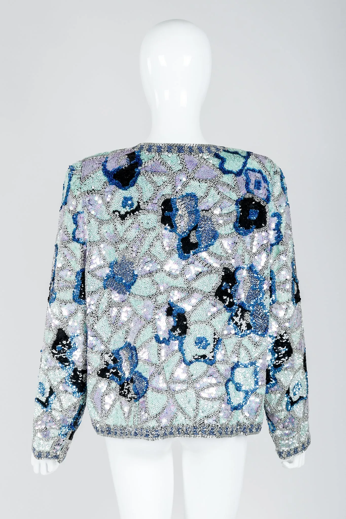 Black Tie Sequined Mosaic Jacket