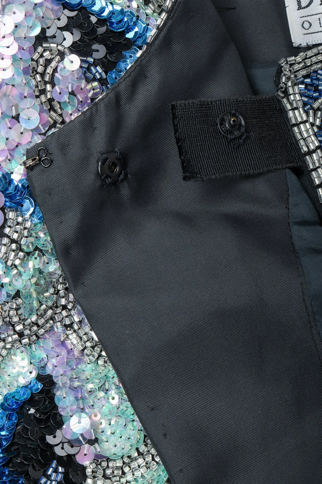 Black Tie Sequined Mosaic Jacket