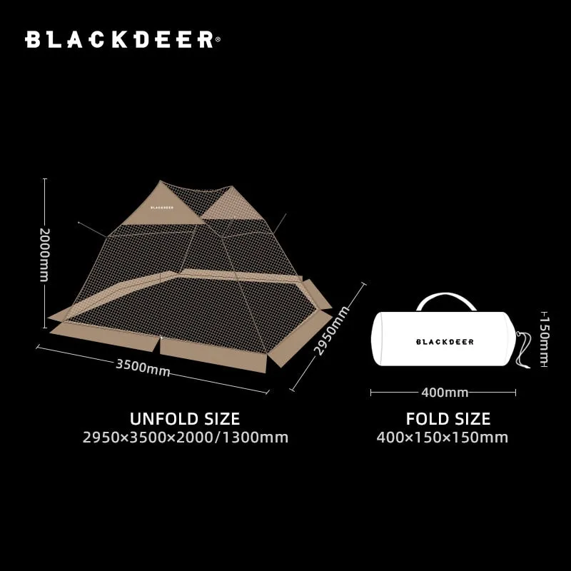 BLACKDEER Summer Canopy Anti-Mosquito Mesh Ventilation Tent 5-8 people