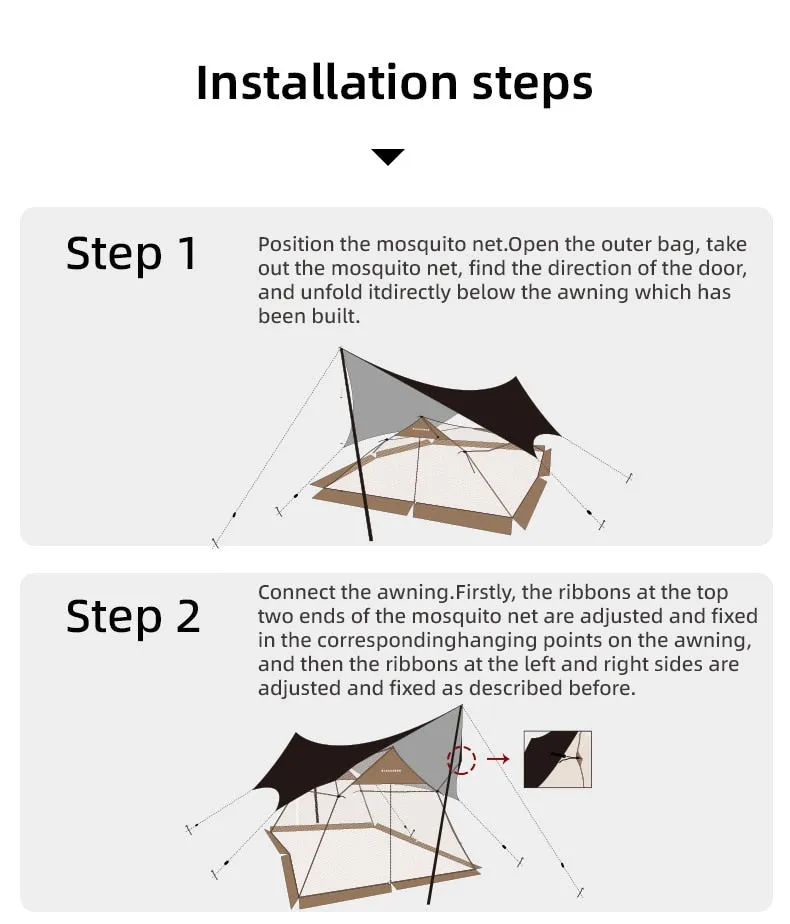 BLACKDEER Summer Canopy Anti-Mosquito Mesh Ventilation Tent 5-8 people