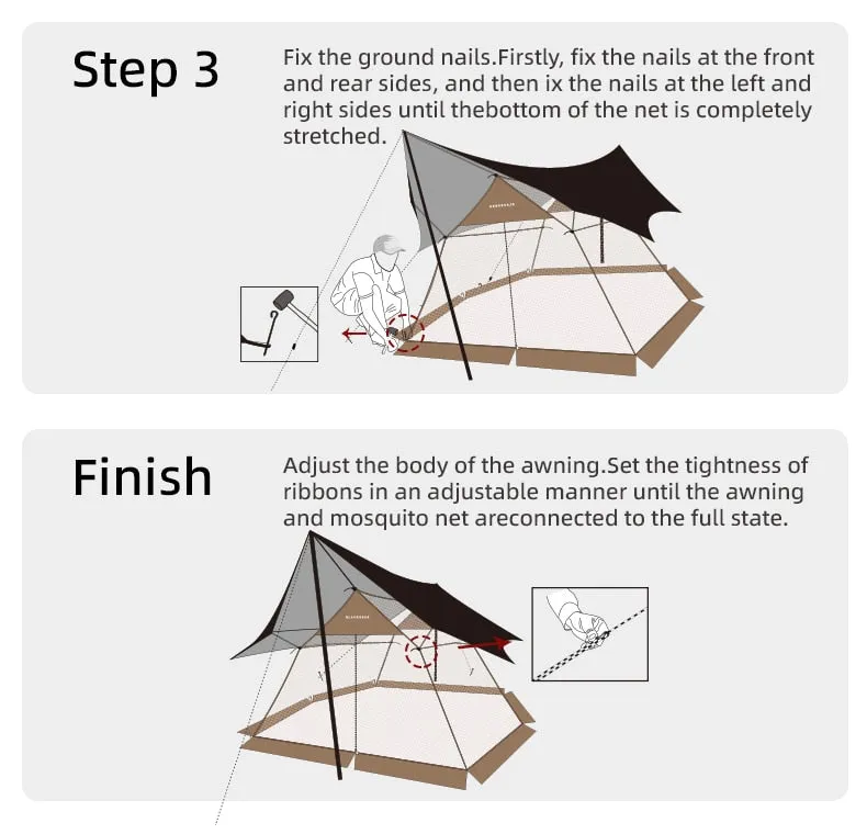 BLACKDEER Summer Canopy Anti-Mosquito Mesh Ventilation Tent 5-8 people