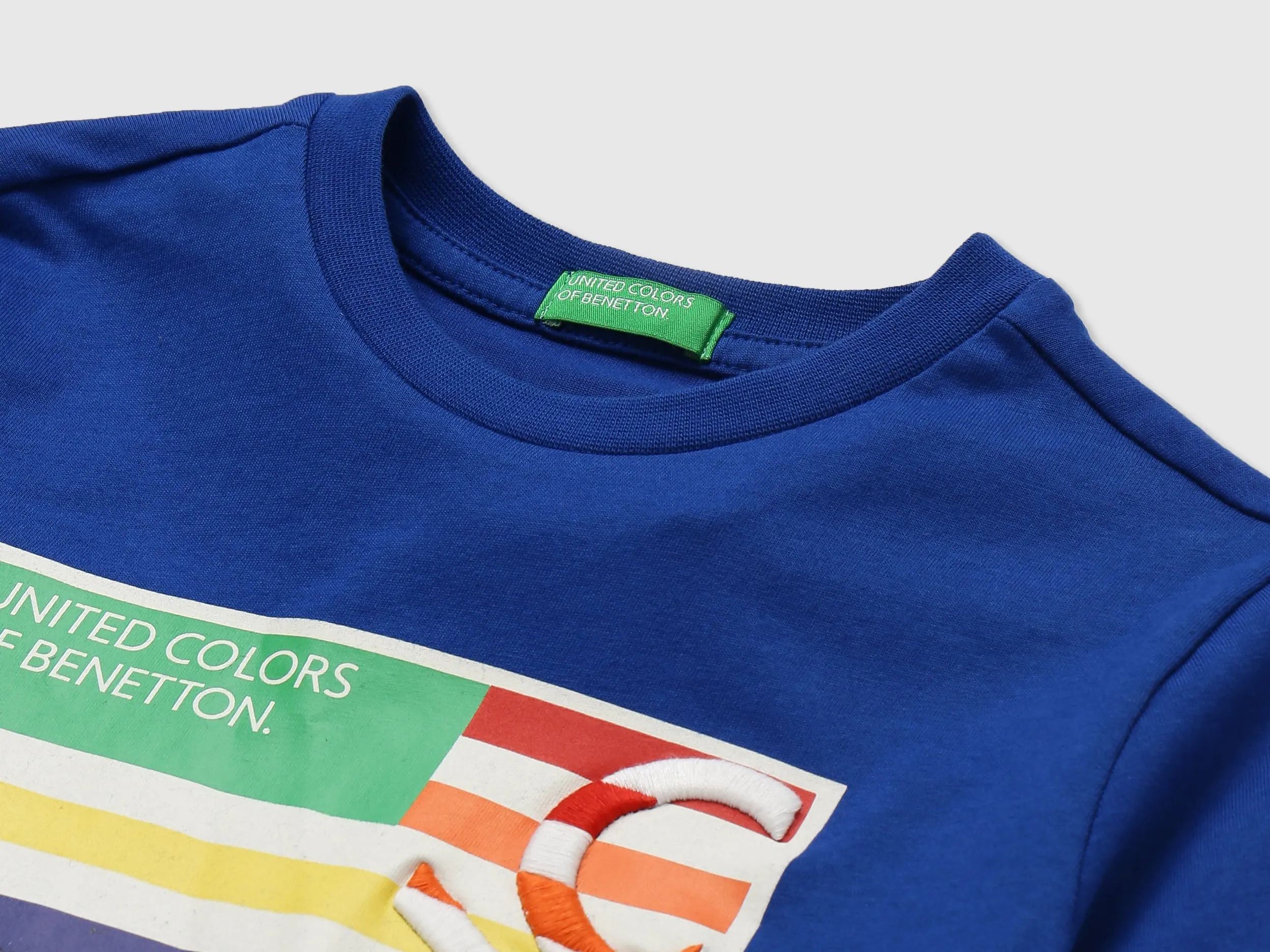Boys Blue Printed Regular T Shirt