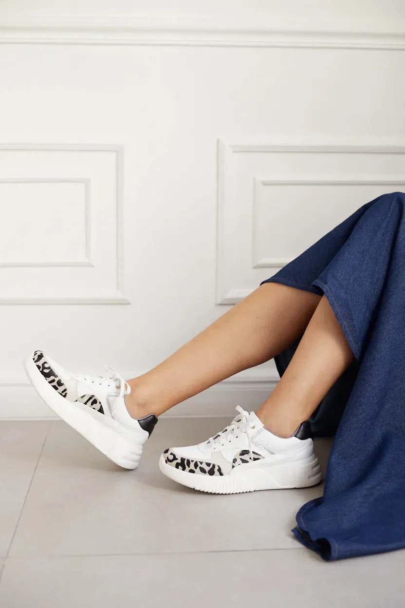 Breeze Panther Leather Sneaker-Animal Print