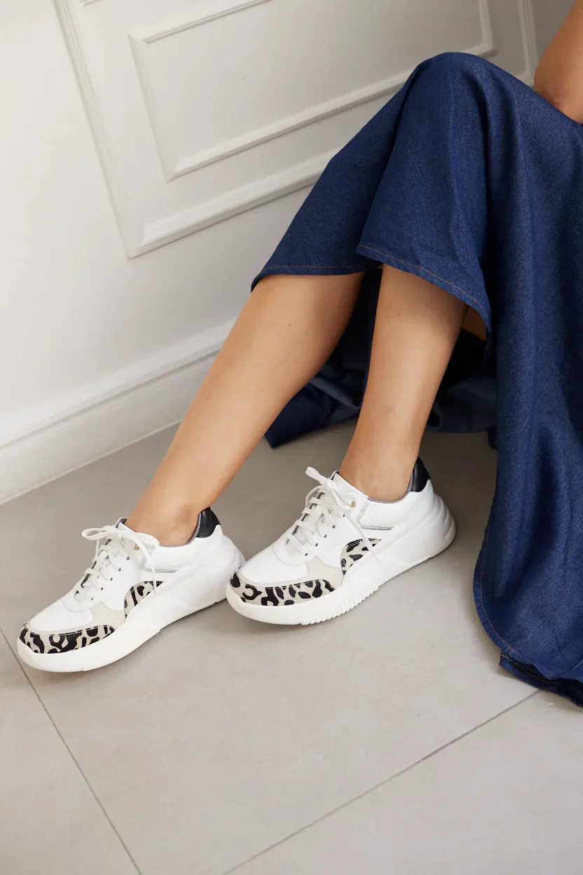 Breeze Panther Leather Sneaker-Animal Print