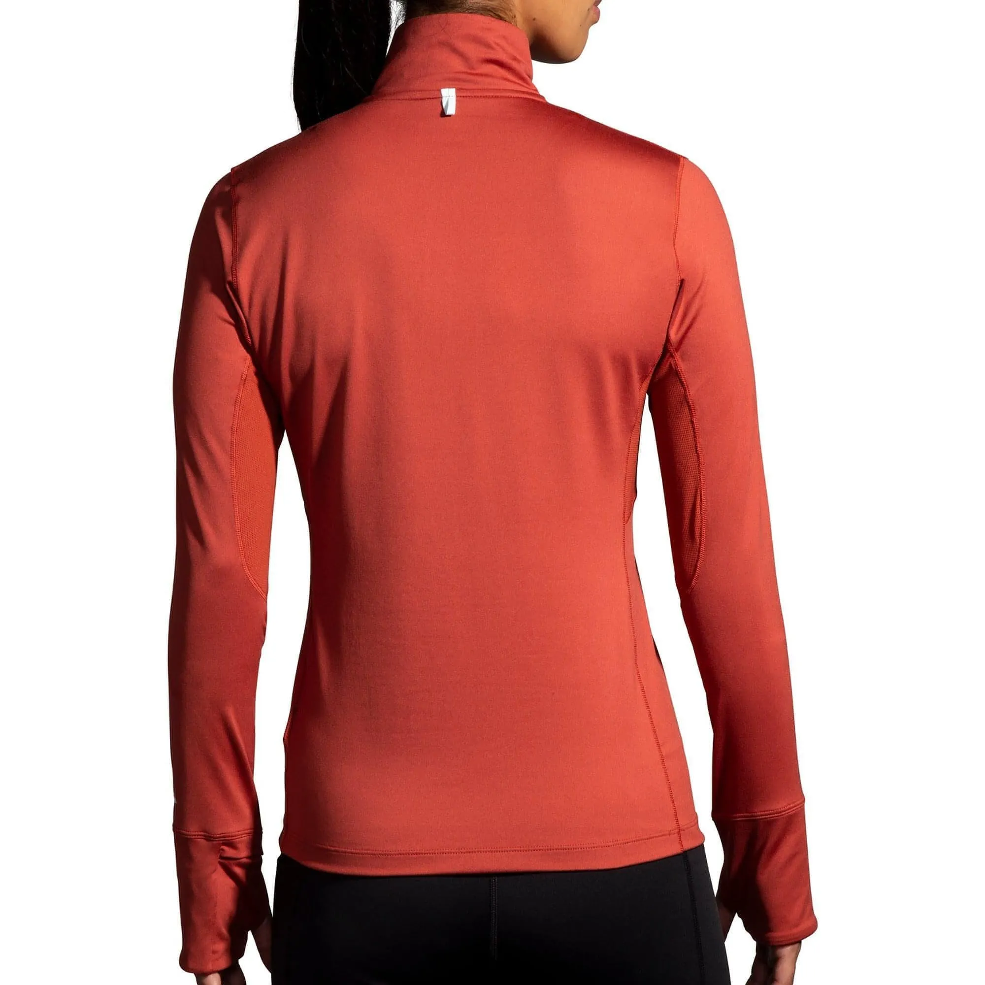 Brooks Dash Half Zip Long Sleeve Womens Running Top - Red