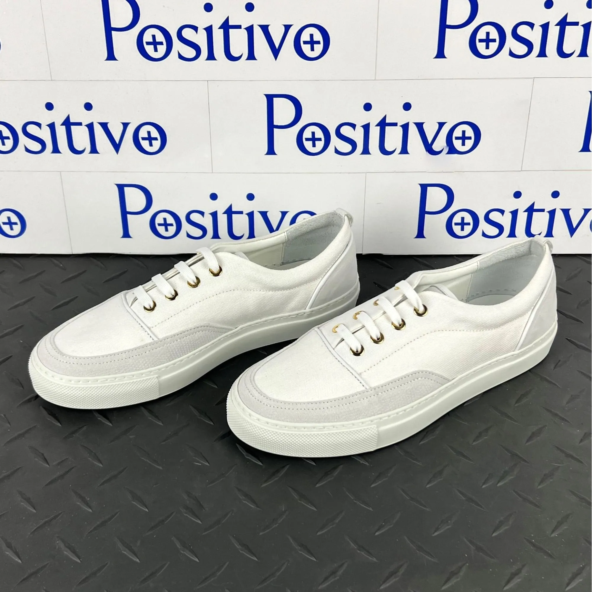 Buscemi Women's Cali White Leather Low top Sneaker SAMPLE