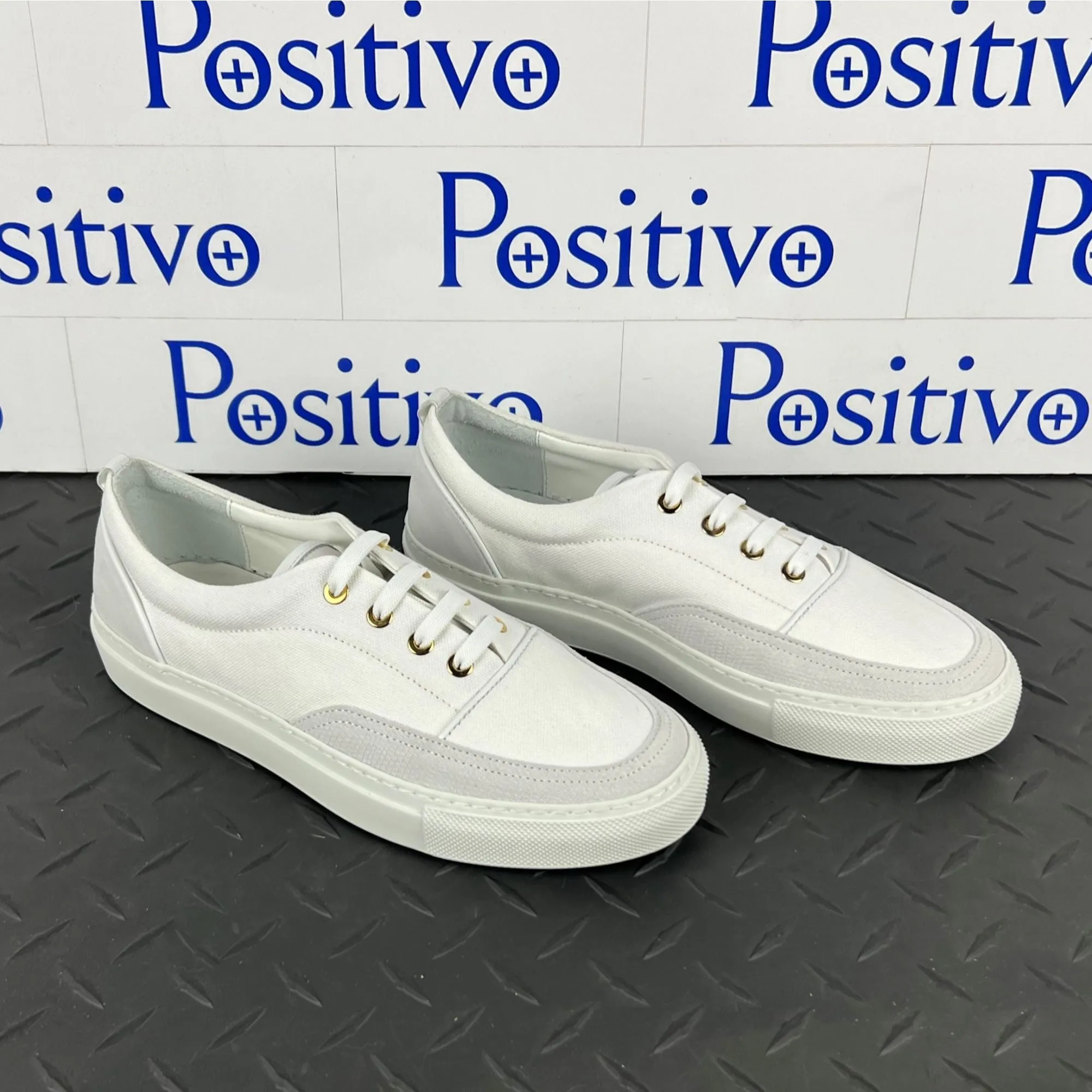 Buscemi Women's Cali White Leather Low top Sneaker SAMPLE