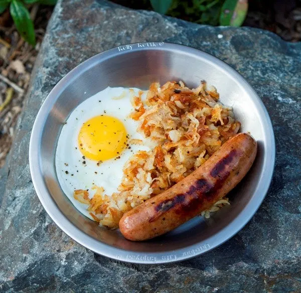 Camping Plate/Bowl set (2 pcs) Stainless Steel