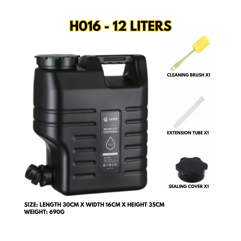 Camping Water Container Large Capacity Outdoor Water Jug Faucet Portable Water Dispenser Carrier for Hiking, Fishing, Large Gym Sports Bottle
