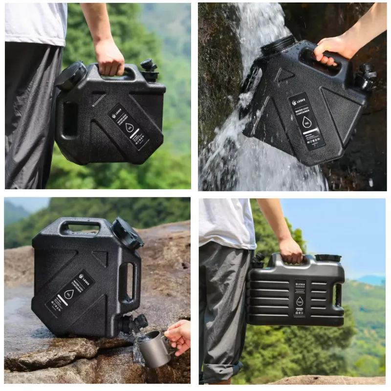 Camping Water Container Large Capacity Outdoor Water Jug Faucet Portable Water Dispenser Carrier for Hiking, Fishing, Large Gym Sports Bottle
