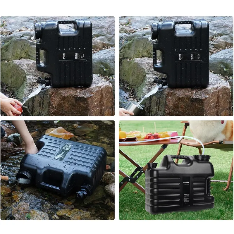 Camping Water Container Large Capacity Outdoor Water Jug Faucet Portable Water Dispenser Carrier for Hiking, Fishing, Large Gym Sports Bottle
