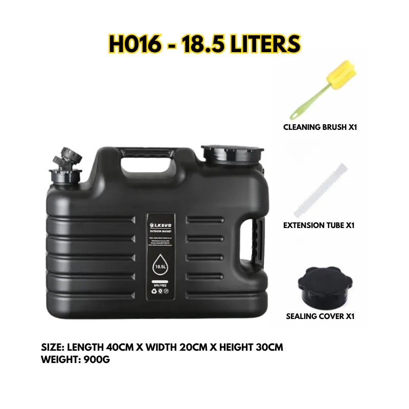 Camping Water Container Large Capacity Outdoor Water Jug Faucet Portable Water Dispenser Carrier for Hiking, Fishing, Large Gym Sports Bottle
