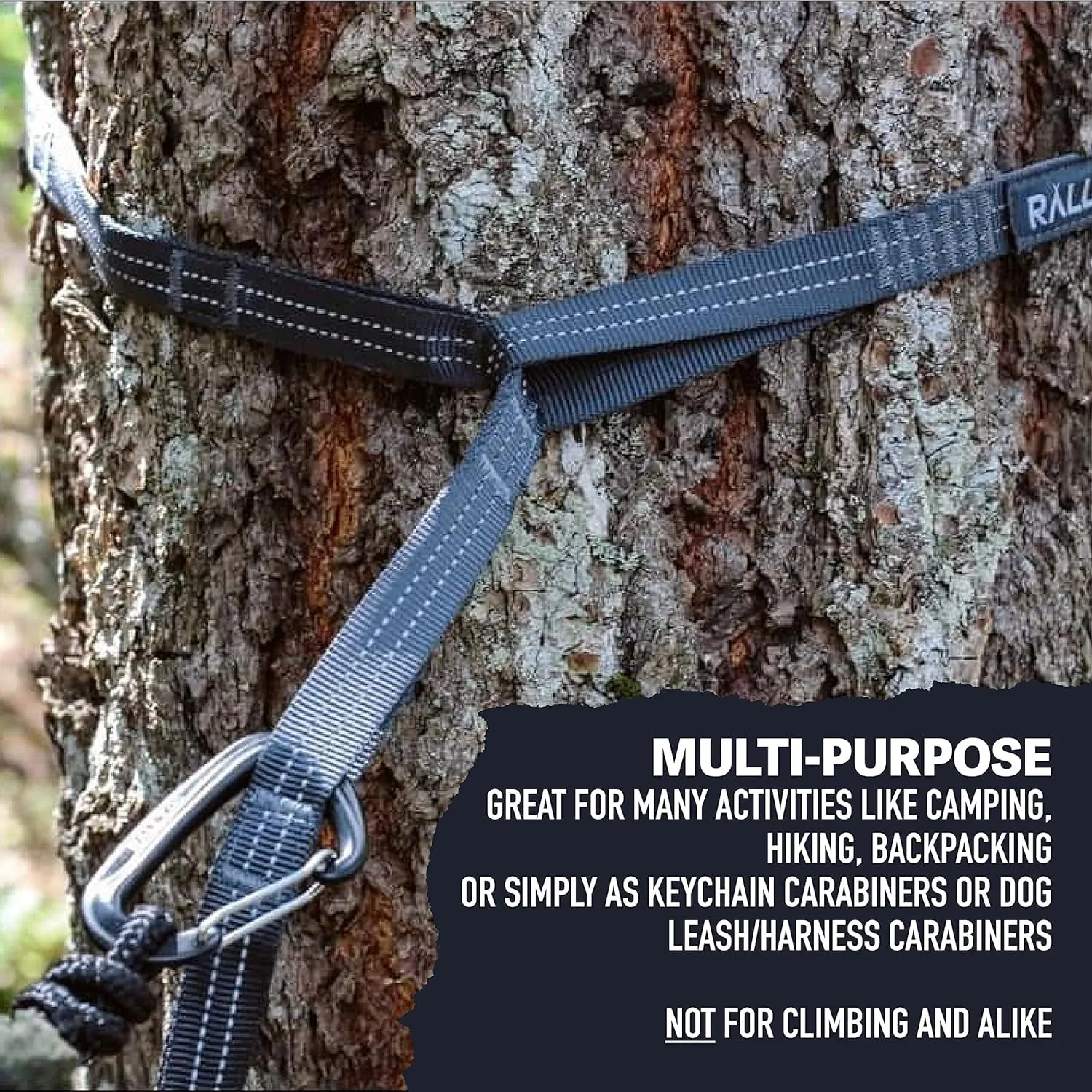Carabiners 12Kn- Heavy Duty Carabiner Clip for Hiking, Hammock, Backpacking- Lightweight, No Rust Aluminum Camping Accessories