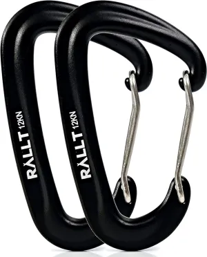 Carabiners 12Kn- Heavy Duty Carabiner Clip for Hiking, Hammock, Backpacking- Lightweight, No Rust Aluminum Camping Accessories