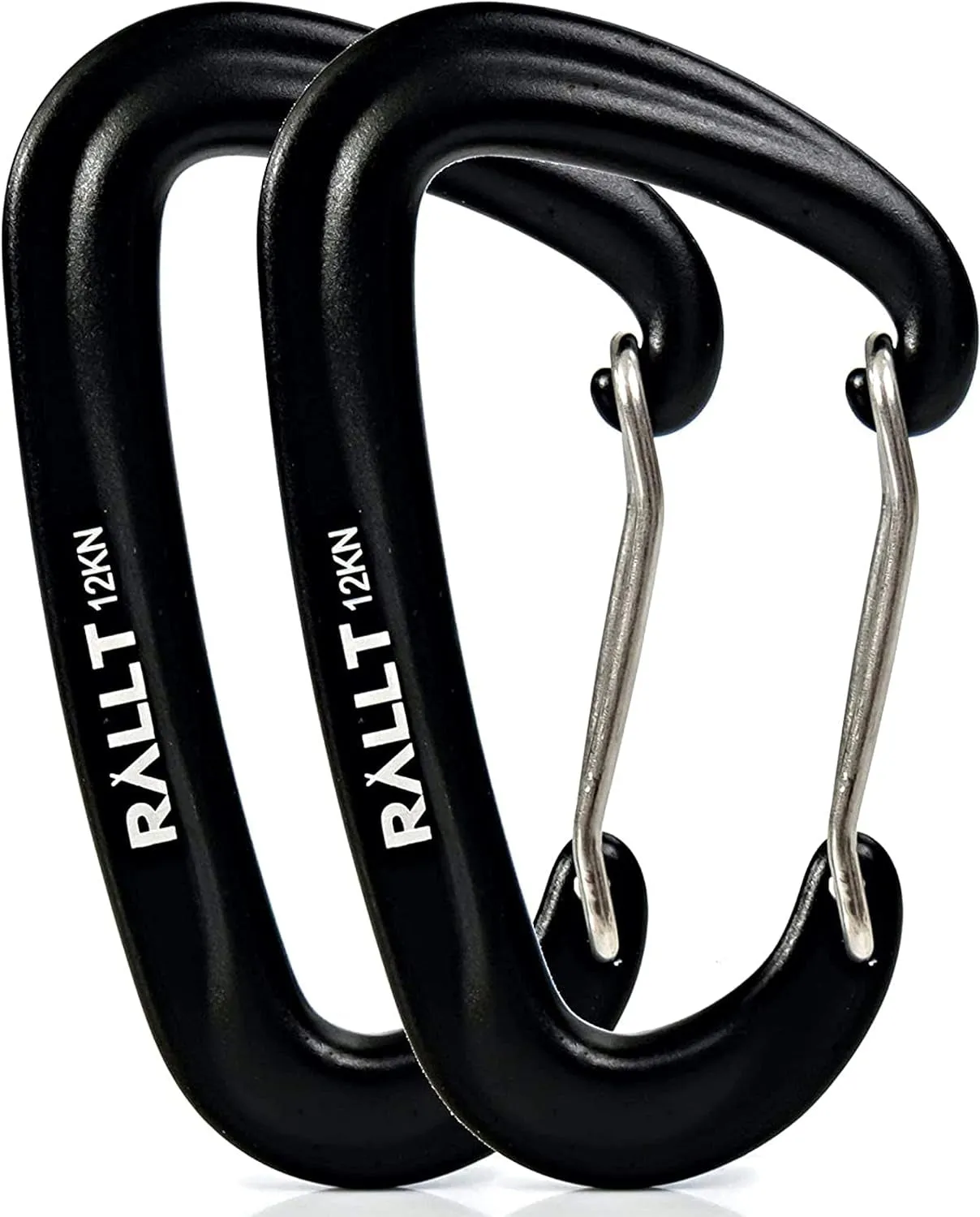 Carabiners 12Kn- Heavy Duty Carabiner Clip for Hiking, Hammock, Backpacking- Lightweight, No Rust Aluminum Camping Accessories