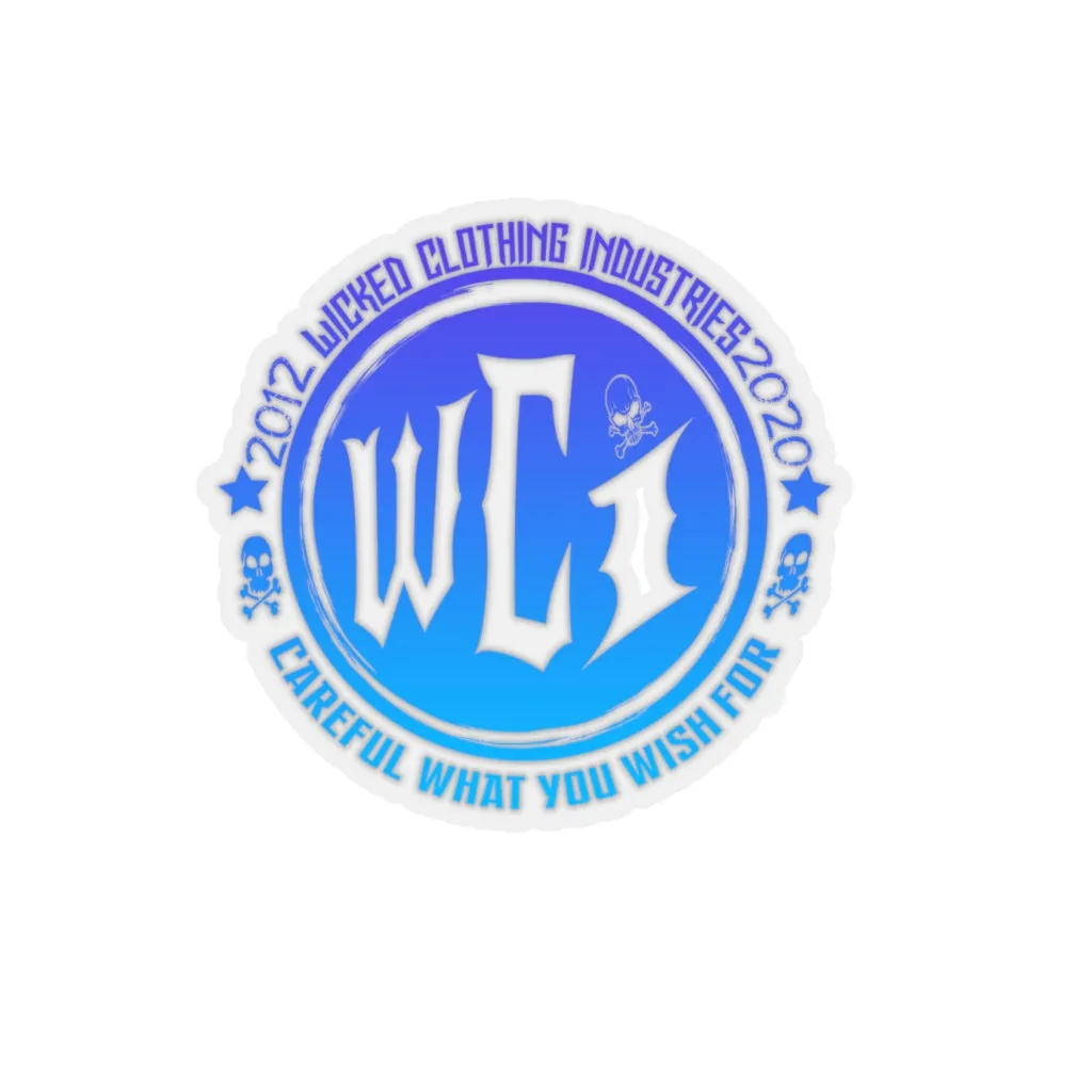Careful What You Wish For/ Blue/Teal/ Kiss-Cut Stickers
