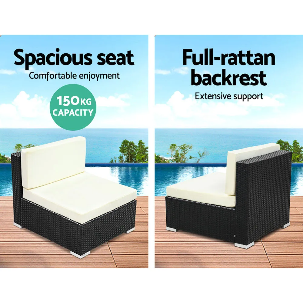 Celia - 3PC Outdoor Furniture Sofa Set Wicker Rattan Lounge Chair