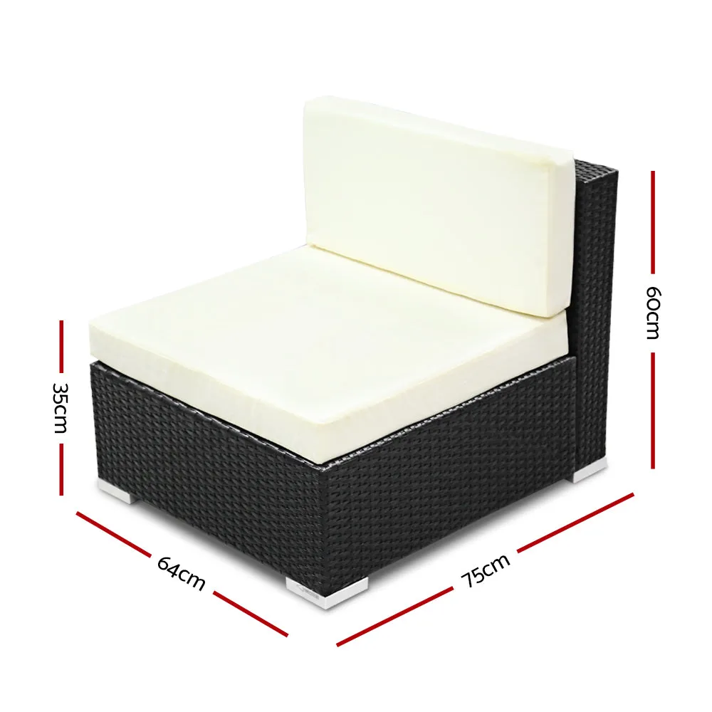 Celia - 3PC Outdoor Furniture Sofa Set Wicker Rattan Lounge Chair