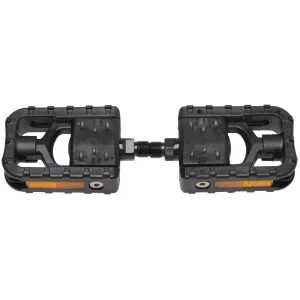 City Bike Resin Folding Platform Pedals - Black