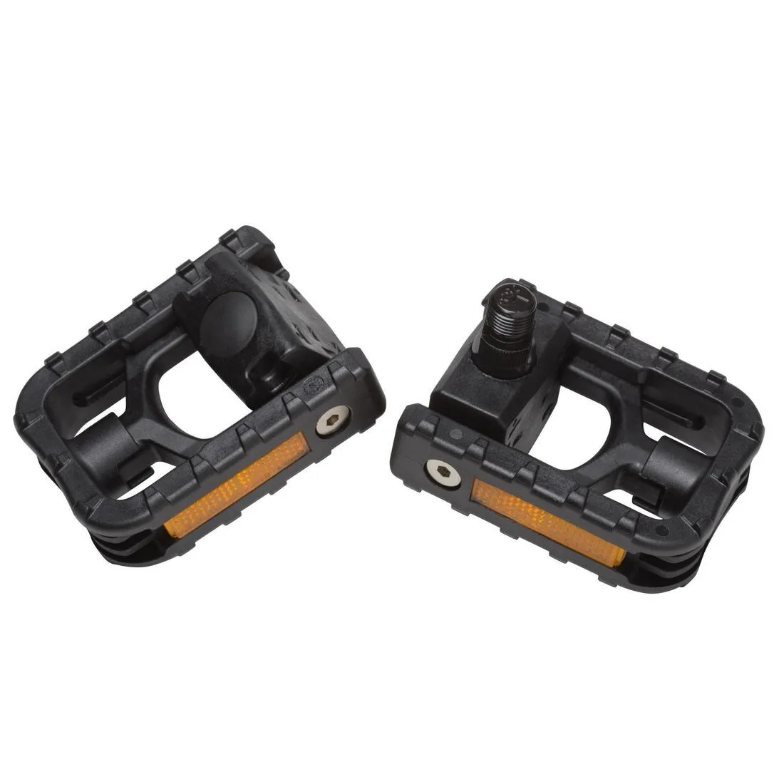 City Bike Resin Folding Platform Pedals - Black