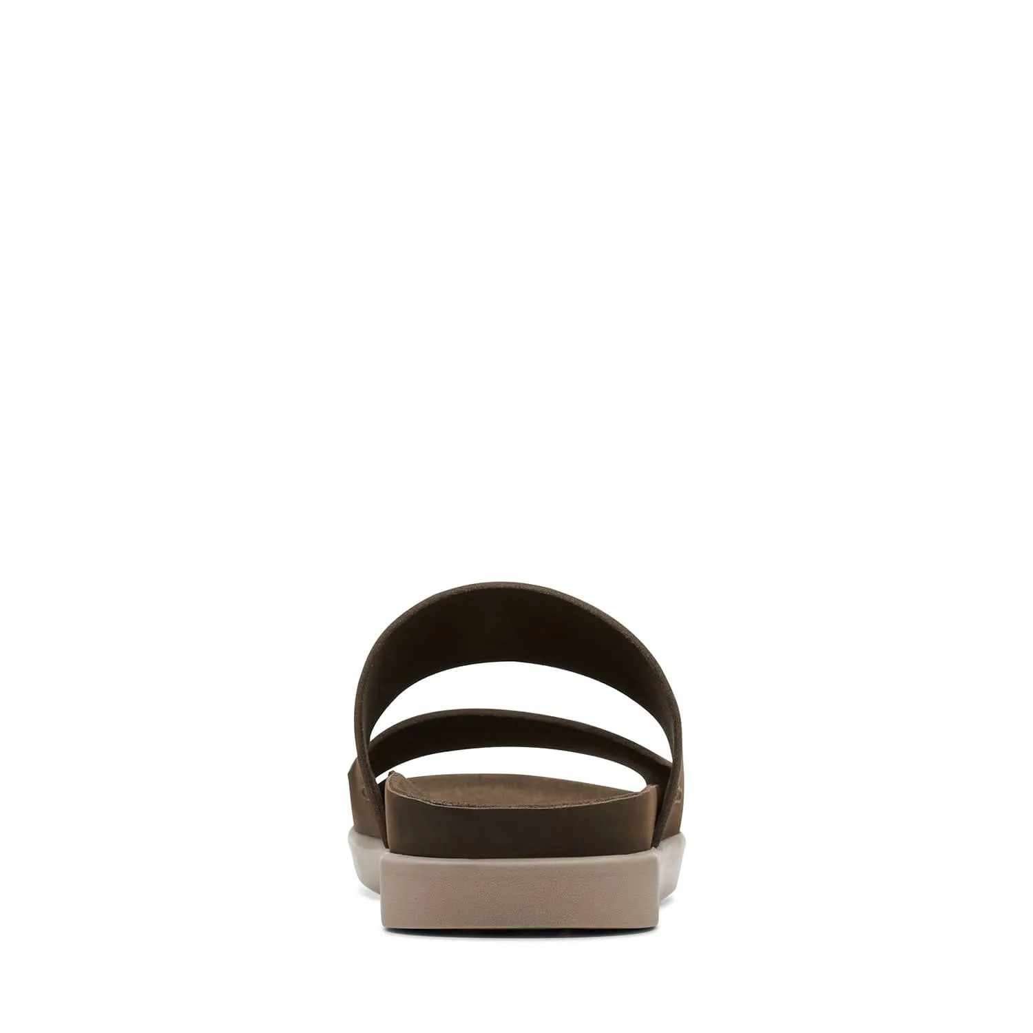 Clarks Sunder Coast Sandals - Dark Olive Lea - 261709457 - G Width (Standard Fit)