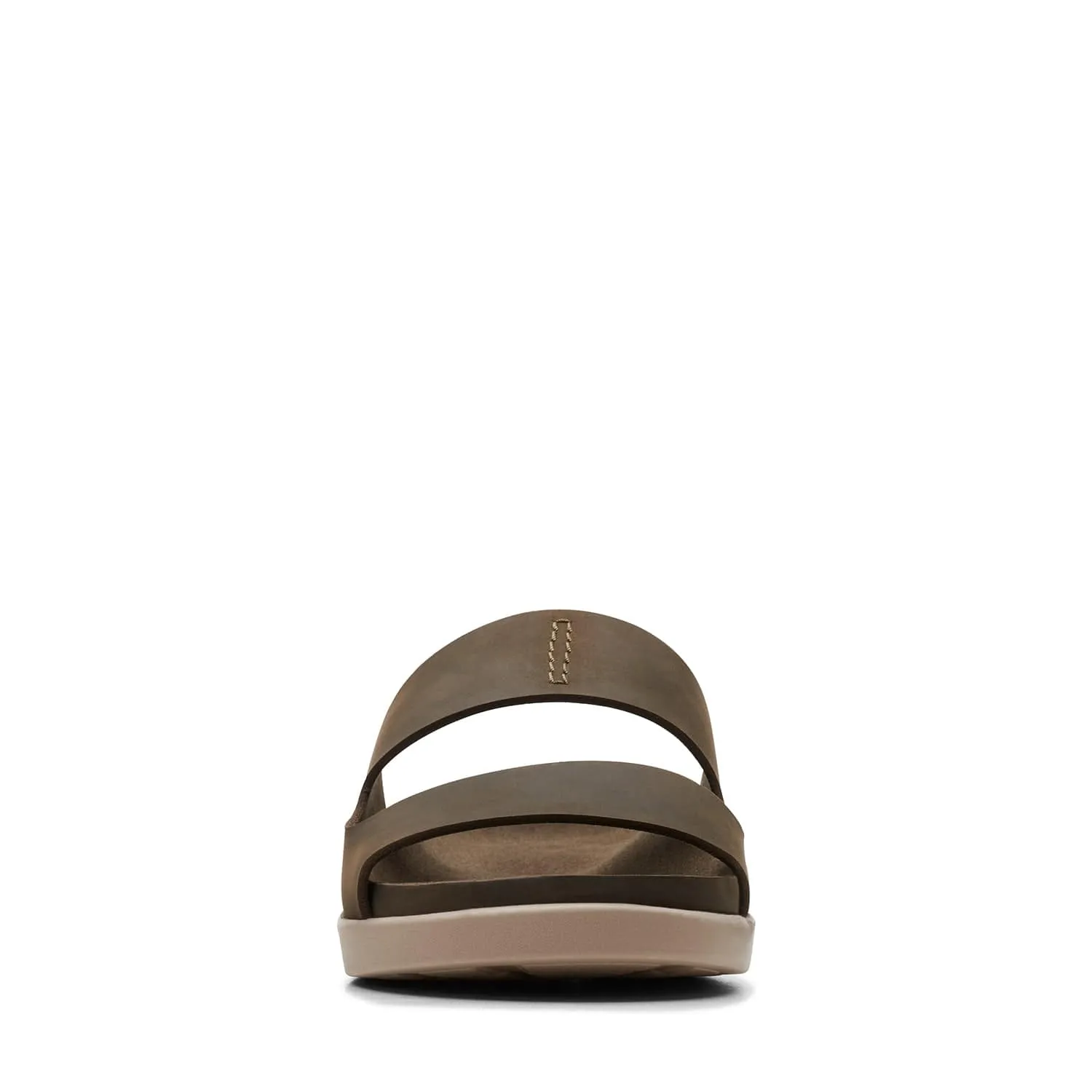 Clarks Sunder Coast Sandals - Dark Olive Lea - 261709457 - G Width (Standard Fit)