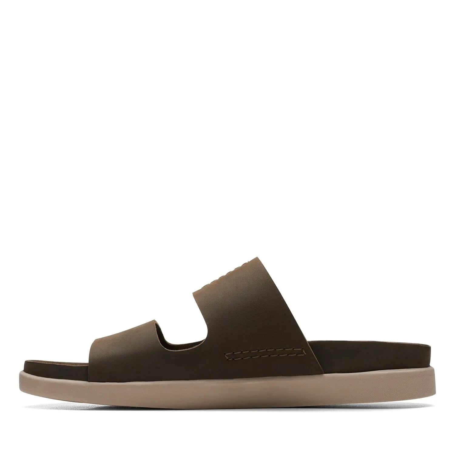 Clarks Sunder Coast Sandals - Dark Olive Lea - 261709457 - G Width (Standard Fit)
