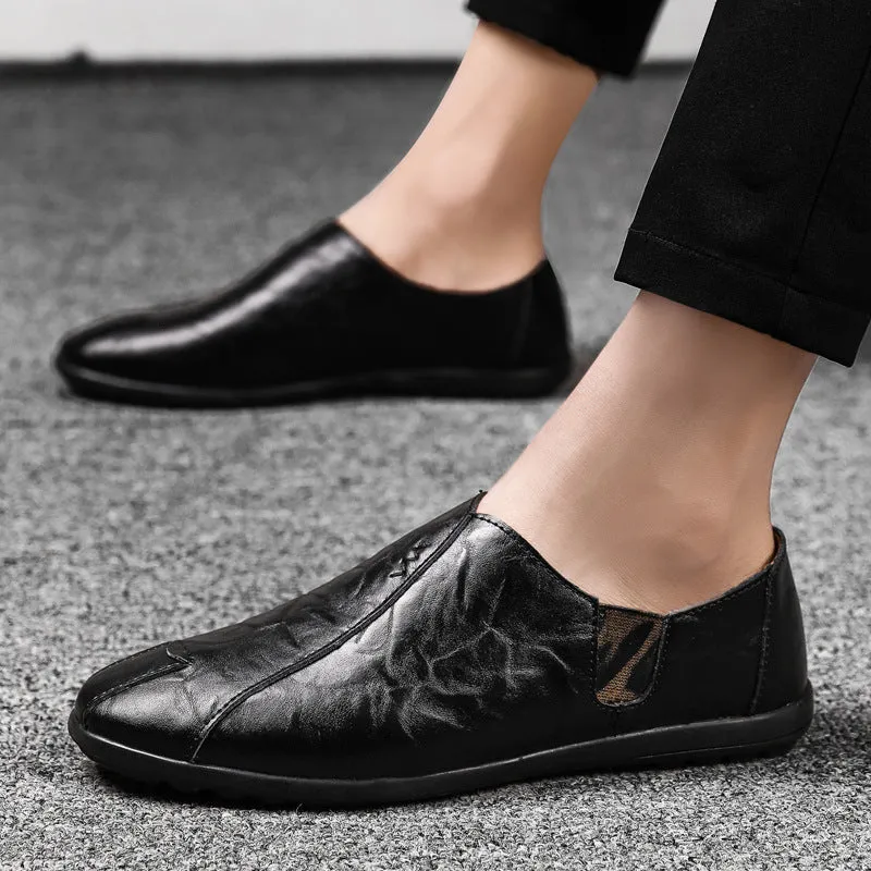 Classic Leather Shoes for Middle-aged Men