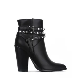 Classic Pointy Toe Bootie  Heel-4.5" Side zip closure