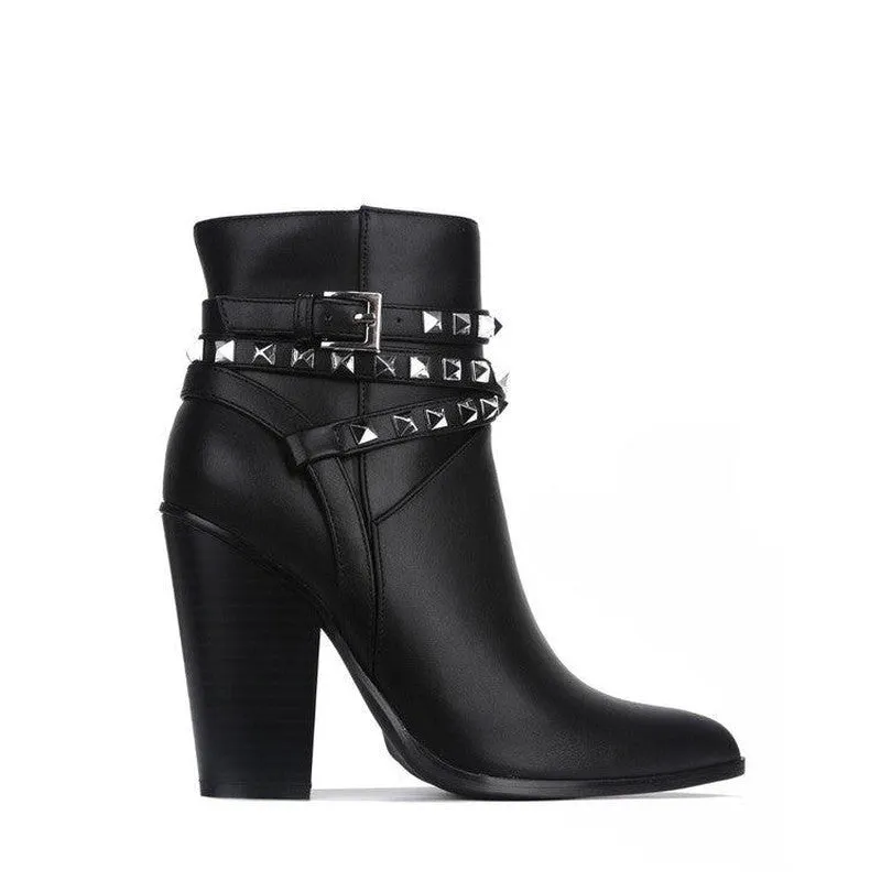 Classic Pointy Toe Bootie  Heel-4.5" Side zip closure