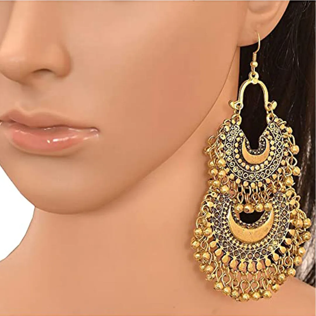 Combo of 4 Oxidized Layered Chandbali Jhumki