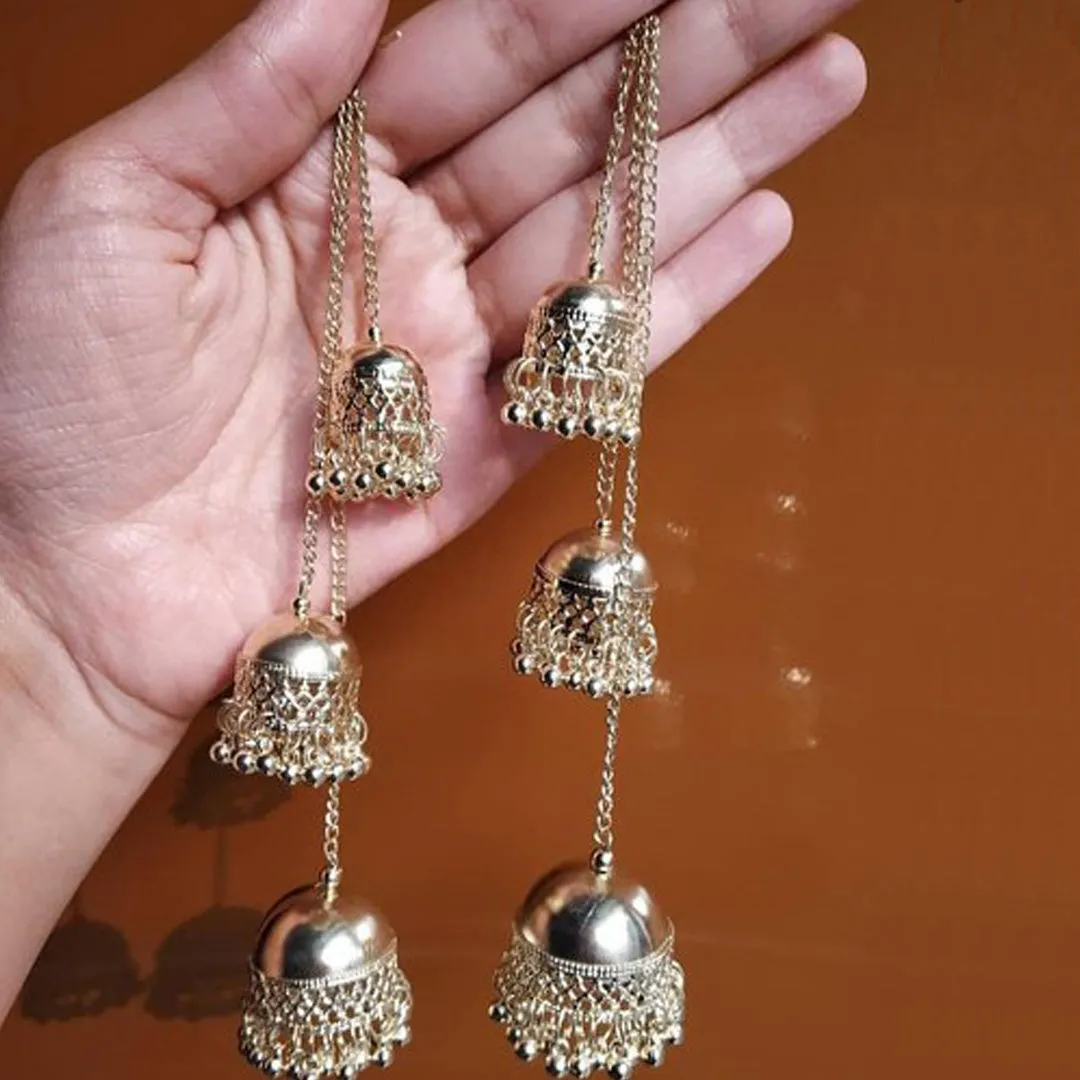 Combo of 4 Oxidized Layered Chandbali Jhumki