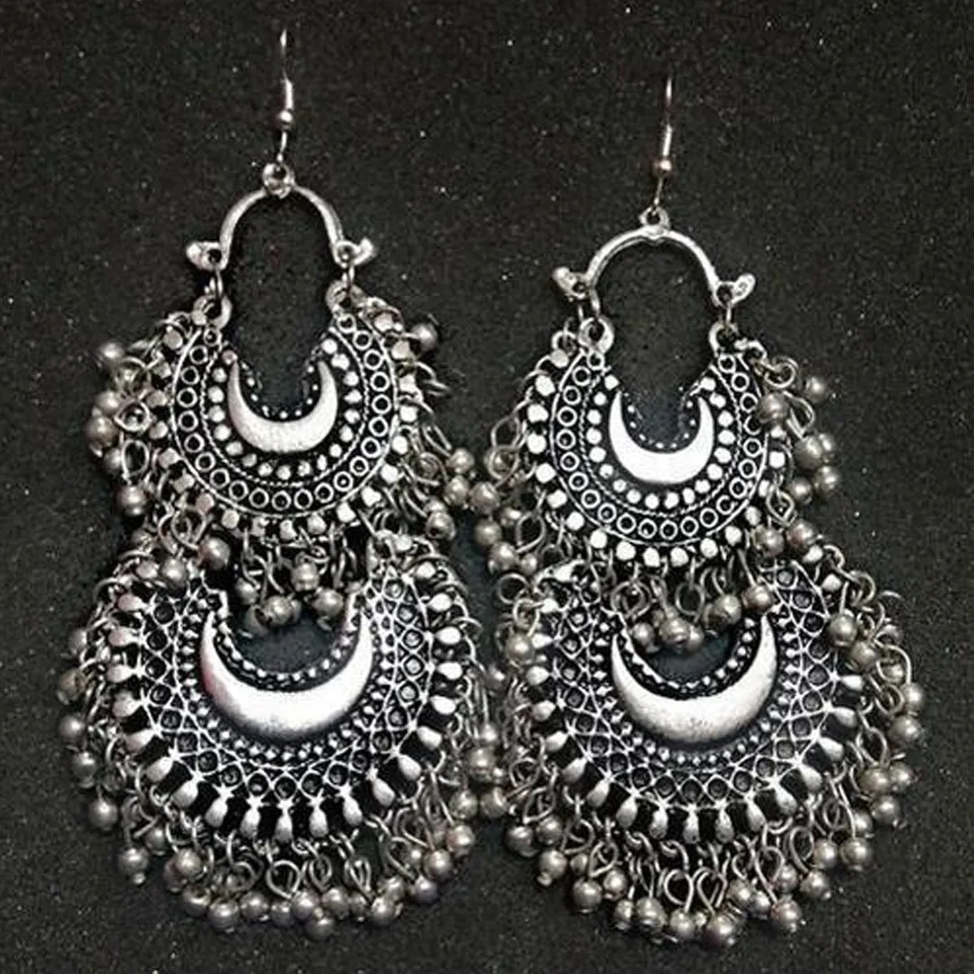 Combo of 4 Oxidized Layered Chandbali Jhumki