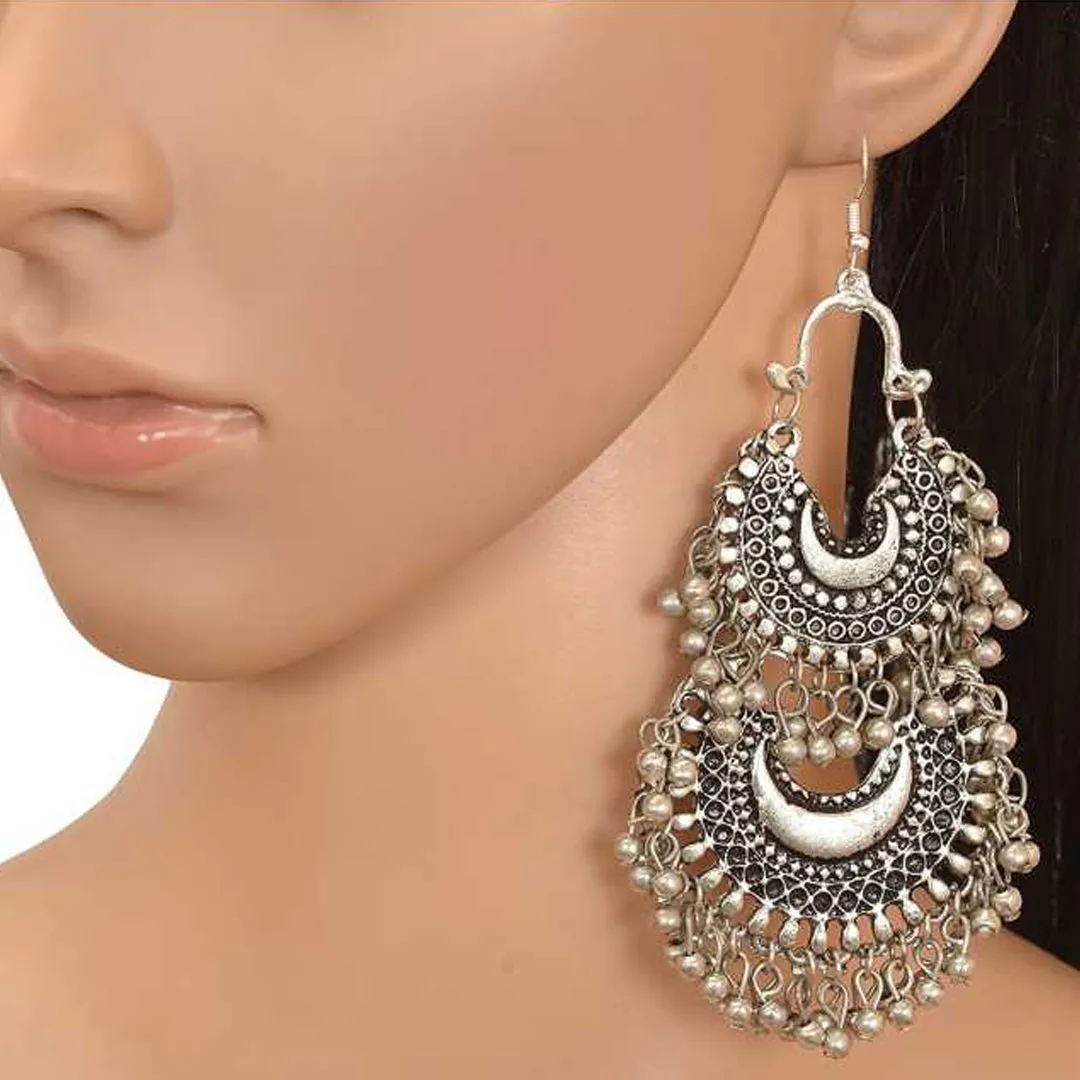 Combo of 4 Oxidized Layered Chandbali Jhumki