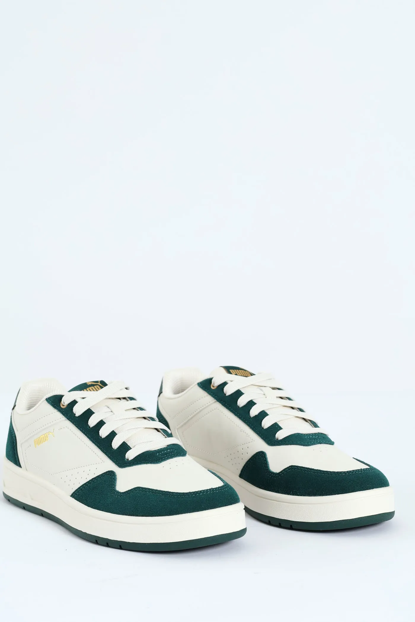 Court Classic Side Panel Lace Up Sneaker - White/Green